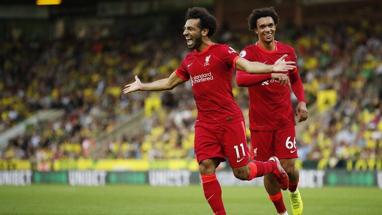 جماهير ليفربول تختار محمد صلاح الأفضل فى مباراة اليوم أمام نورويتش(فيديو)