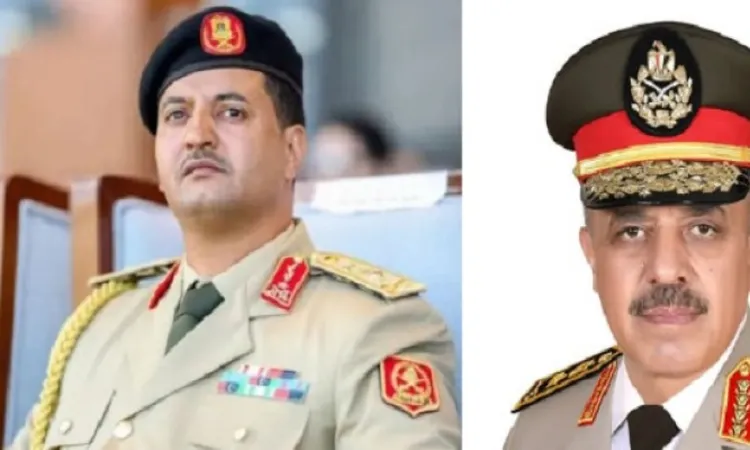 الفريق أحمد خليفة يهنئ خالد حفتر بمنصب رئيس الأركان العامة للجيش الليبي